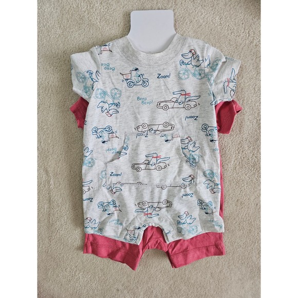 10 Carter's boys rompers, NWT, 2 pc set, 6 months - Picture 2 of 2